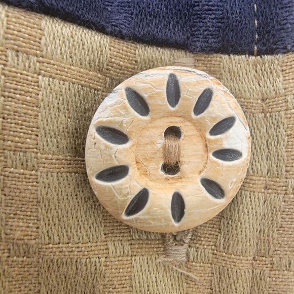 Vintage 90’s Jacket Lagenlook Black Tan Color Block Embroidered Patchwor… - Picture 10 of 16